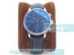 Swiss Grade Replica IWC Portuguese V2 Blue Chronograph Dial Watch